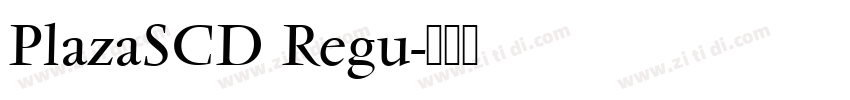 PlazaSCD Regu字体转换